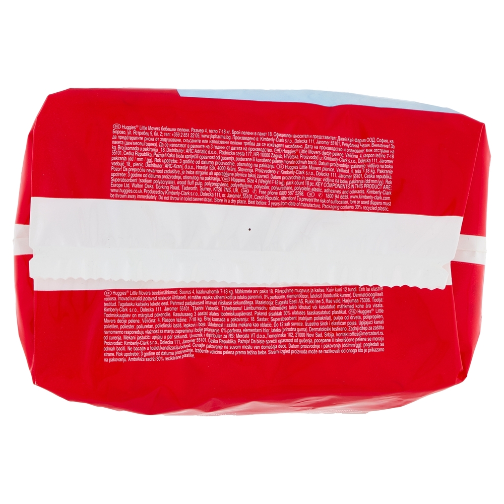 Huggies ultra comfort Pannolini 4 7-18 Kg 18 pz